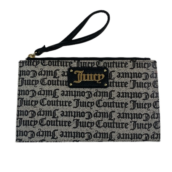 Juicy Couture Gothic Status Black Furget Me Not Wristlet Clutch Bag - Picture 1 of 5